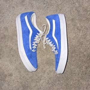 Vans Blue and White Sneakers Size 10.5 Womens Size 12